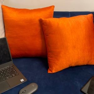 Set of 2 Orange 16x16 cushions